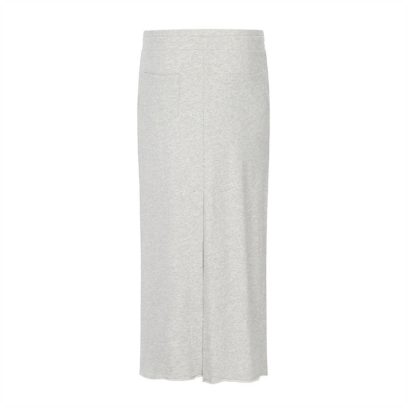 Women Long Skirt Side Striped Contrast Color Mid-Length A- line Skirt