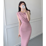 Women Dresses Sleeveless Dress Long Skirt Hip Skirt