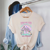 Mushroom Slogan Graphic Tee Grunge Aesthetic Streetwear