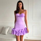 Women Dresses Summer Sexy Sling Dress Short Evening Dress (Zns0409)