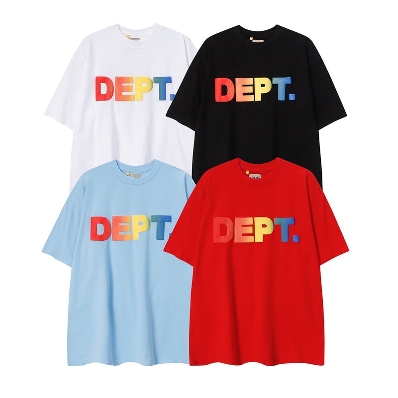 Gallery Dept T Shirts round Neck Short Sleeve T-shirt Pure Cotton
