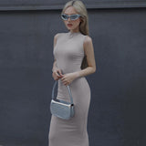 Women Dresses Summer Slim round Neck Dress