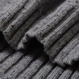 Unisex Winter Cotton Coat Turtleneck Sweater Vintage Loose Knitted Top