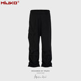 MIJKO Men Vintage Pants Large Pocket Casual Pants