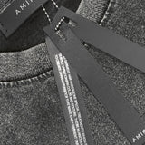 Amiri T-shirt Washed and Worn Retro Short Sleeve T-shirt