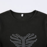 Women T-shirt Summer Slim Fit Midriff-Baring T-shirt