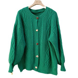 Women Knitwear Autumn Winter Retro Sweater Coat Knitted Cardigan
