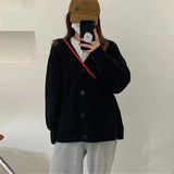 Women Knitwear Fall/Winter V-neck Sweater Coat Loose Knitted Cardigan