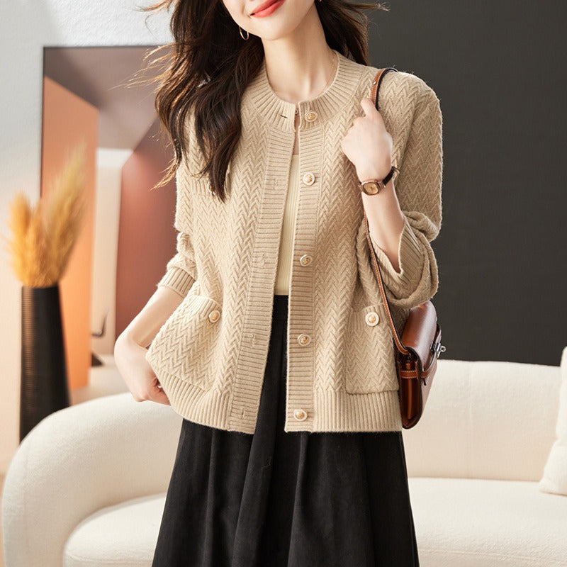 Women Knitted Cardigan Fall Winter Coat