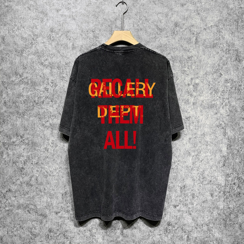 Gallery Dept T Shirts Tee Shirt Washed and Worn Short Sleeve T-shirt Blouse