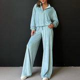 Women Trench Coat Fall/Winter Pleuche Sweater Suit Loose Casual