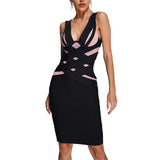 Women's Evening Dress Camisole Dress Sexy Sheath Bandage Dress V-neck