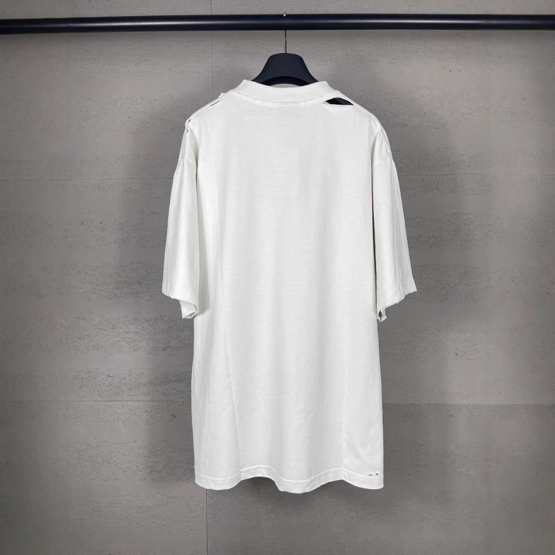 Men T-shirts Summer Paris Collection Printing Washing Water Old Short Sleeve T-Shirts