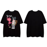 Men T Shirt Summer Cross Print Couple Short Sleeve T-shirt