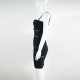 Women Evening Dress Bandage One-Piece Dress Nightclub Dress Sexy Suspenders Hollow out Slim Fit Skirt