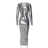 Women Dresses Spring Sexy V-neck Long-Sleeve Dress