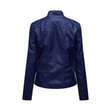 Red Leather Jacket Spring and Autumn Women's Leather Jacket Women's Short Jacket