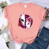2024Demon Slayer Mask Anime Prints T-Shirt
