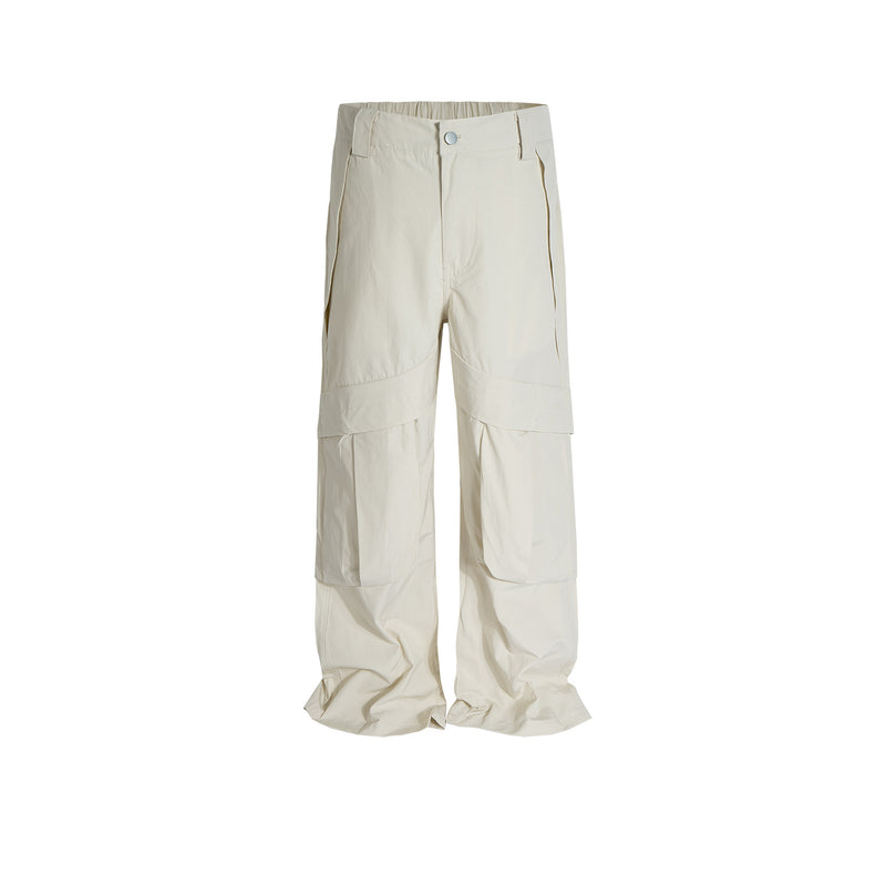 MIJKO Men's Vintage Pants MIJKO Multi-Pocket Men's and Women's High Street Straight Casual Pants