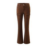 Women Sweatpants Overalls Women's Slim Flared Casual Mopping Pants
