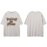 Men T Shirt Oversize Hip Hop Retro Couple Short Sleeve T-shirt
