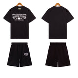 Denim Tears Outfit:T Shirt/Shorts (Separate Purchase Options) Short Sleeve T-shirt Men and Women Sports Shorts Suit