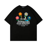 Men T Shirt Embroidered Printed Couple Short Sleeve T-shirt