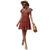 Women Dress Skirt Red Slip Dress