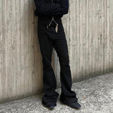 MIJKO Men's Vintage Pants MIJKO Men's Women's Spring/Summer Hip Hop Trousers Wide Leg Flared Jeans