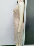 Women Evening Gown Sexy Party Sequined Suspender Dress Dress