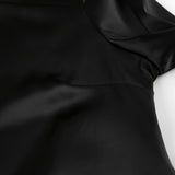 Women Dress Sexy Backless Flared Sleeve Stand Collar Dress Hip Skirt