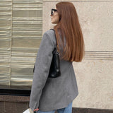 Women Trench Coat Autumn and Winter Gray Simple