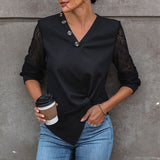 Women Knitted Sweater Autumn Black Long-Sleeved Knitted Top