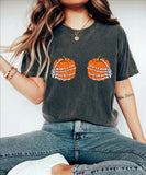 Washed Halloween Pumpkin Halloween Street Retro T-Shirt
