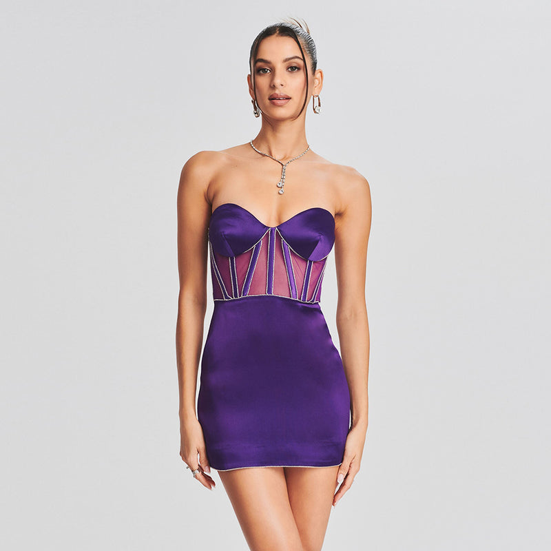 Women Dresses Sexy Mesh Camisole Dress Hip Skirt (Zns0409)