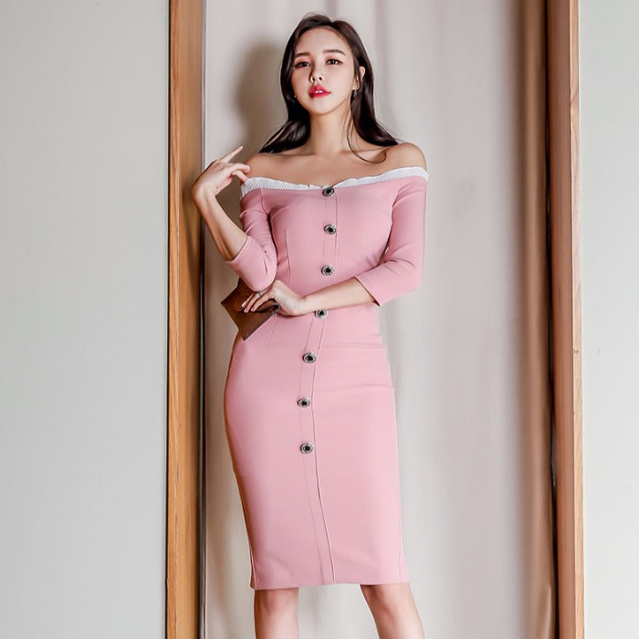 Women Maxi Dress Sexy Sheath Split Dress