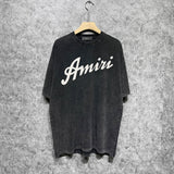 Amiri T Shirts Washed and Worn Retro Short Sleeve T-shirt