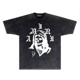 Amiri T-shirt Washed and Worn Retro Short Sleeve T-shirt