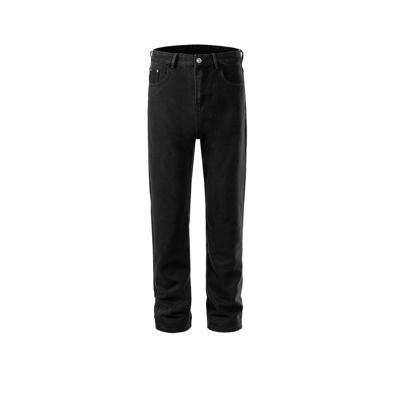 MIJKO Mens Vintage Pants MIJKO Trousers X Embroidered Pockets CleanFit Jeans