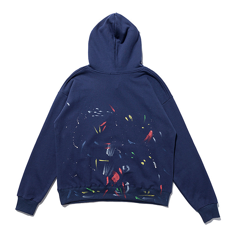 Gallery Dept Hoodie Paint-Splashing Style Graffiti Painted Sweater