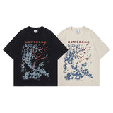 Men T Shirt Gothic Letter Dark Printed Short Sleeve T-shirt