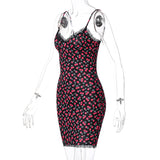 Women Dresses Autumn Sexy V-neck Lace Sling Dress