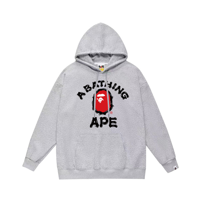 Bathing Ape Hoodie Autumn/Winter Letter Print Loose Hoodie Pullover Ape Sweater