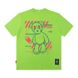 Men T Shirt Bear Graffiti Couple Short Sleeve T-shirt