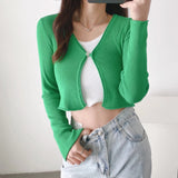 Women Sweater Knitwear Cardigan Women Spring Short Slim Fit Sweater