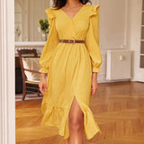 Women Dress V-neck Backless Dress