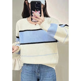 Women Knitwear Autumn and Winter round Neck Knitwear Loose Sweater