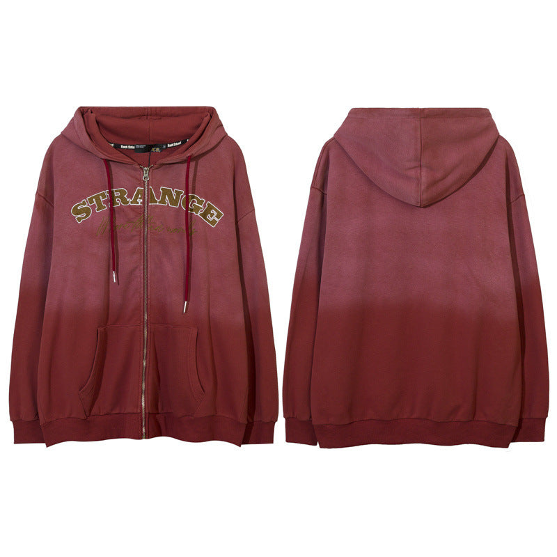 Men Hoodie Loose Couple Outfit Cardigan Jacket