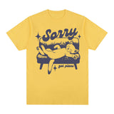 Sorry Got Plans Retro Graphic T Shirts Nostalgia Cat Tops