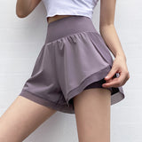 Women Yoga Sports Shorts Mesh Loose Sports Shorts Lining Yoga Hot Pants